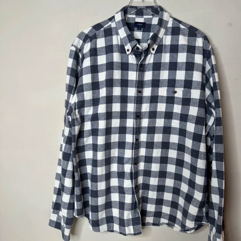 J.Crew Long Sleeve Men's Button Down Shirt With Sleeve Patches XXL